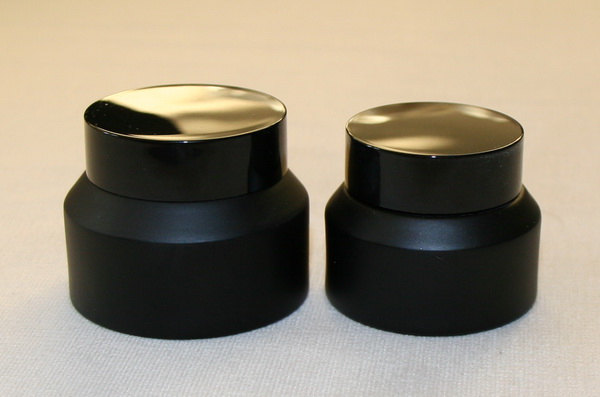 Баночка для крема черное матовое стекло, 30 мл/50 мл